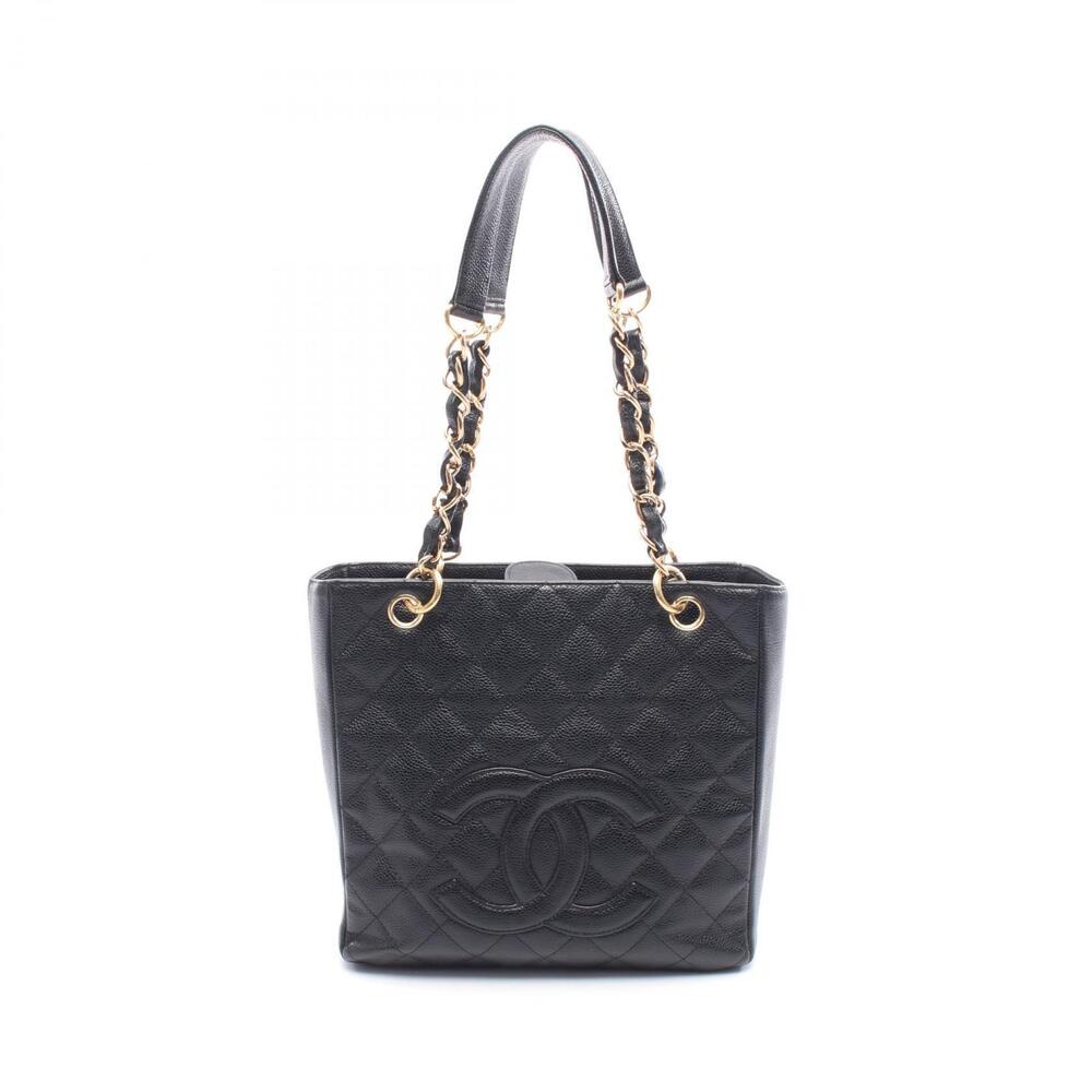 Chanel Matelasse PST Tote Bag Leather Grained Calfskin Black